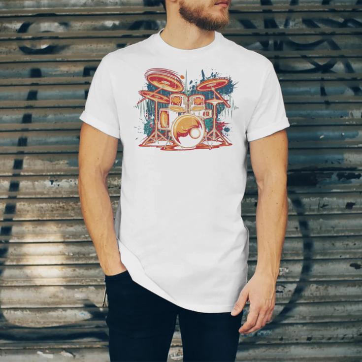 Dynamic Drum Kit For Drummers And Rock Music Lovers Sweatshirt Unisex Jersey T-Shirt Dynamic Drum Kit For Drummers And Rock Music Lovers Sweatshirt Unisex Jersey T-Shirt