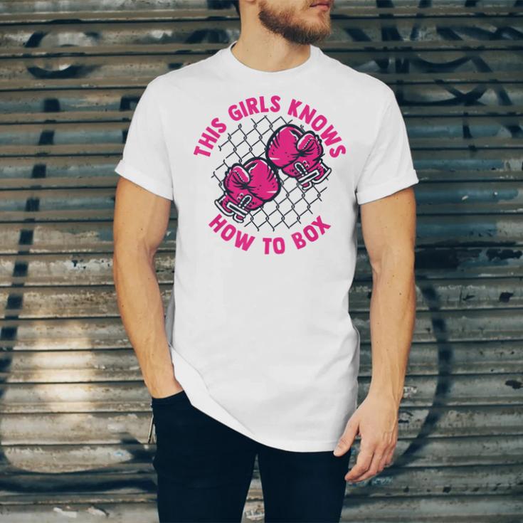This Girl Knows How To Box Muay Thai Kickboxer Fan Boxing Unisex Jersey T-Shirt