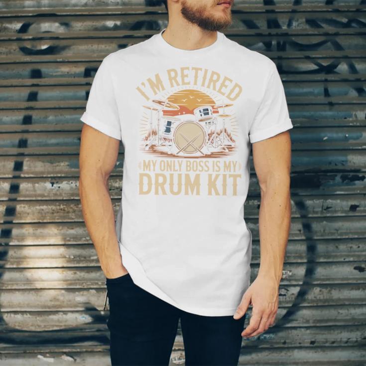 I'm Retired My Only Boss Is My Drum Kit Drums Drummer Unisex Jersey T-Shirt I'm Retired My Only Boss Is My Drum Kit Drums Drummer Unisex Jersey T-Shirt