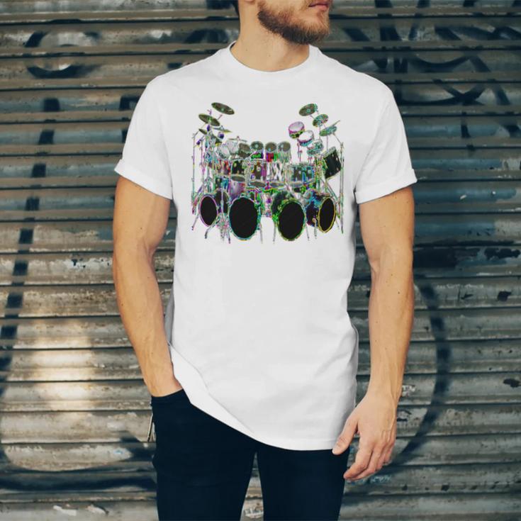 Large Drum Kit With Many Drums Unisex Jersey T-Shirt Large Drum Kit With Many Drums Unisex Jersey T-Shirt
