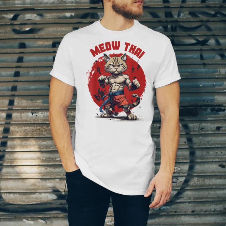 Meow Thai Funny Muay Thai And Cats Lover Unisex Jersey T-Shirt Meow Thai Funny Muay Thai And Cats Lover Unisex Jersey T-Shirt