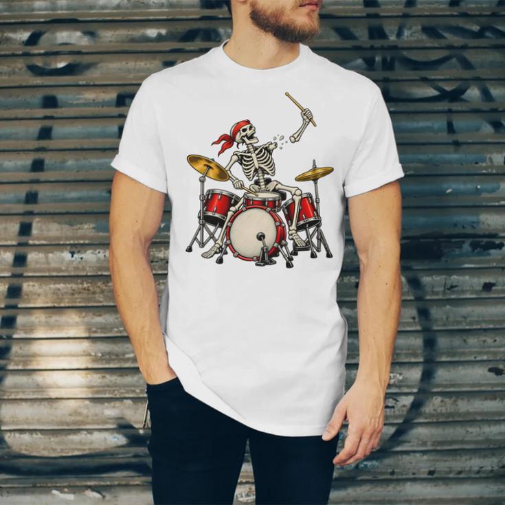 Skeleton Drummer Skull Drum Kit Halloween Unisex Jersey T-Shirt Skeleton Drummer Skull Drum Kit Halloween Unisex Jersey T-Shirt