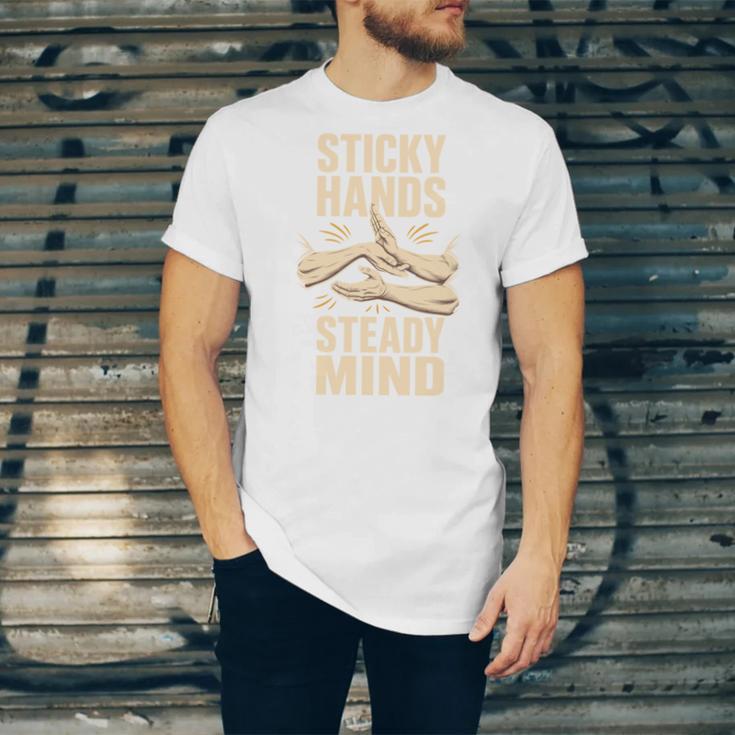 Sticky Hands Steady Mind Muay Thai Boxing Unisex Jersey T-Shirt
