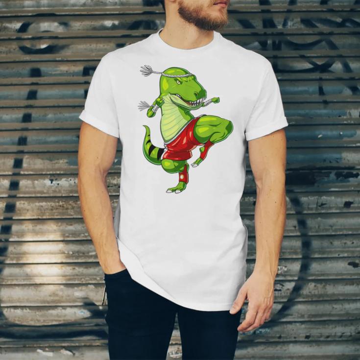 T-Rex Dinosaur Muay Thai Boxing Karate Martial Arts Kung Fu Unisex Jersey T-Shirt