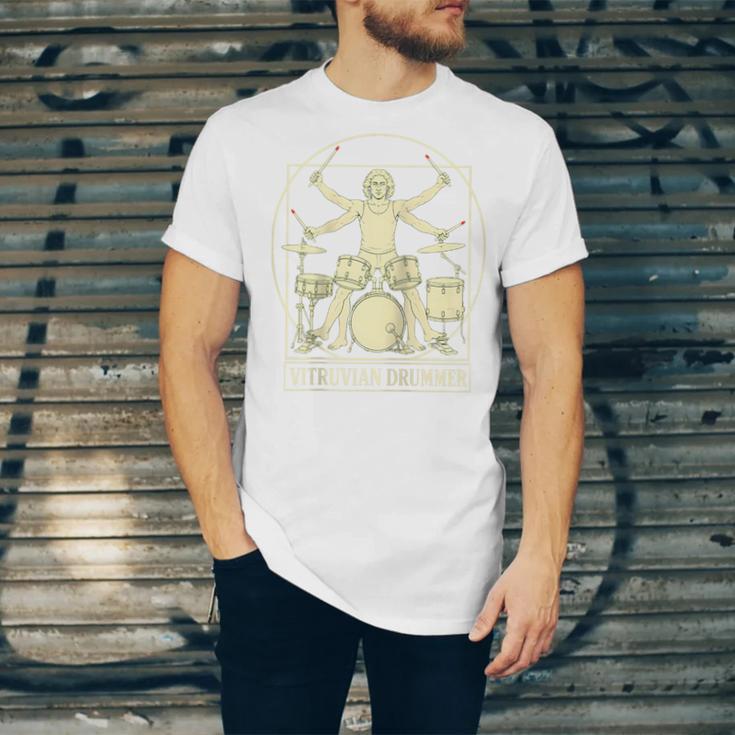 Vitruvian Drummer Drum Kit Music Lover Musician Men Raglan Baseball Tee Unisex Jersey T-Shirt Vitruvian Drummer Drum Kit Music Lover Musician Men Raglan Baseball Tee Unisex Jersey T-Shirt