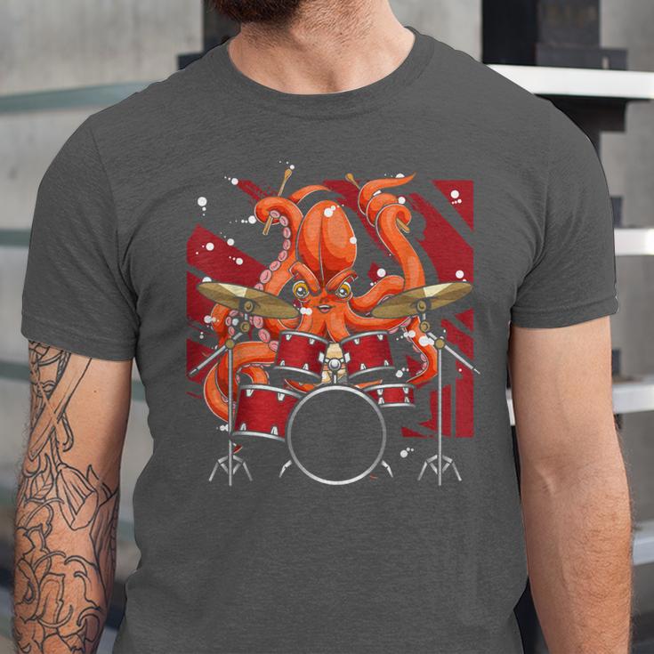 Animal Octopus Musician Drum Kit Octopus Drummer Unisex Jersey T-Shirt Animal Octopus Musician Drum Kit Octopus Drummer Unisex Jersey T-Shirt