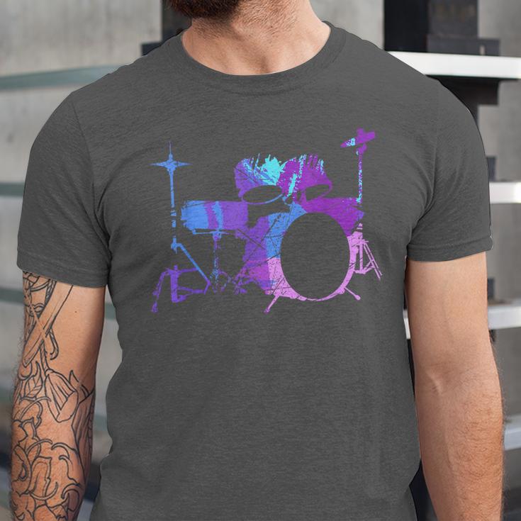 Cool Drum Kit Percussion Vintage Retro Drummer Costume Unisex Jersey T-Shirt Cool Drum Kit Percussion Vintage Retro Drummer Costume Unisex Jersey T-Shirt