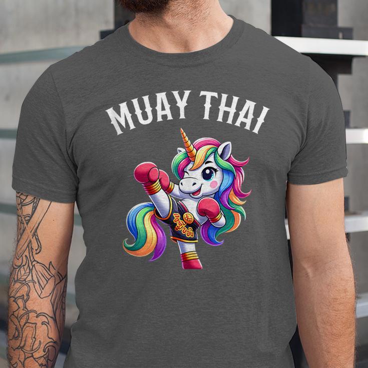 Cute Muay Thai Unicorn Unisex Jersey T-Shirt
