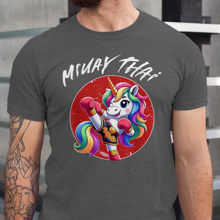 Cute Thai Boxing And Muay Thai Unicorn Unisex Jersey T-Shirt