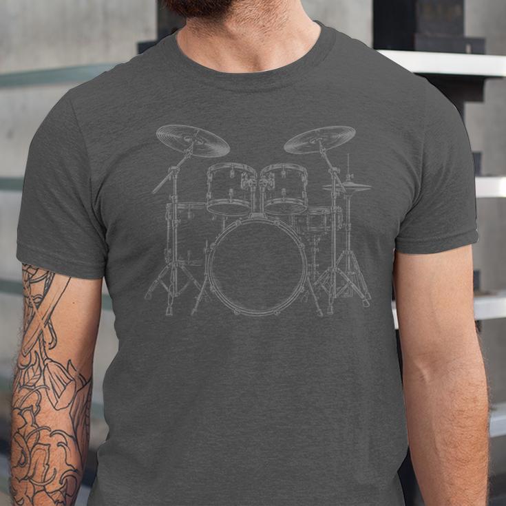 Drum Kit Rock Music Percussion Unisex Jersey T-Shirt Drum Kit Rock Music Percussion Unisex Jersey T-Shirt