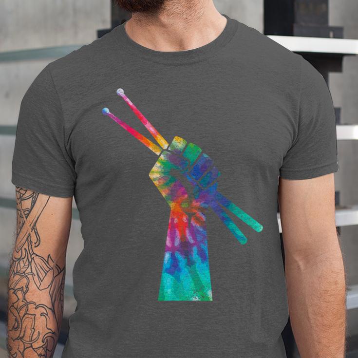 Drummer Drum Kit Tie Dye Hippie Drummer Unisex Jersey T-Shirt Drummer Drum Kit Tie Dye Hippie Drummer Unisex Jersey T-Shirt