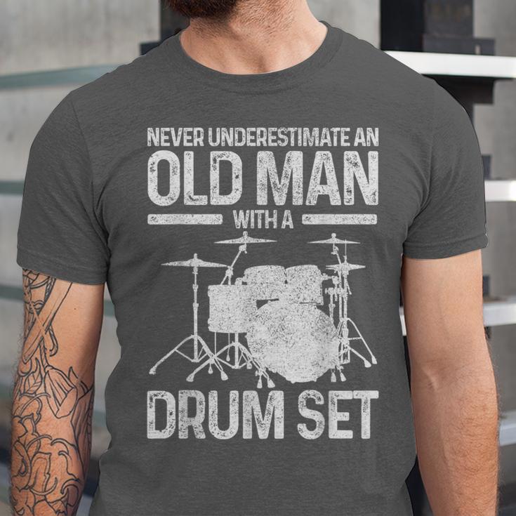 Drummer Drum Kit Vintage Drummer Unisex Jersey T-Shirt Drummer Drum Kit Vintage Drummer Unisex Jersey T-Shirt
