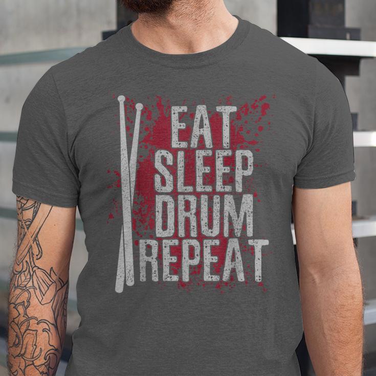 Drummer Eat Sleep Drum Repeat Drum Kit Musician Unisex Jersey T-Shirt Drummer Eat Sleep Drum Repeat Drum Kit Musician Unisex Jersey T-Shirt