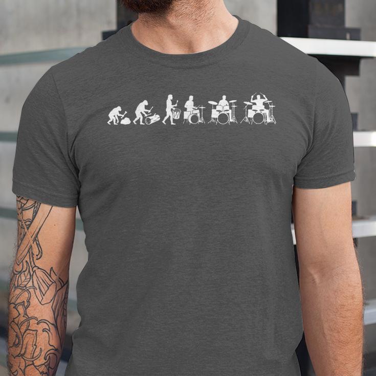 Drummer Evolution Drum Kit Unisex Jersey T-Shirt Drummer Evolution Drum Kit Unisex Jersey T-Shirt