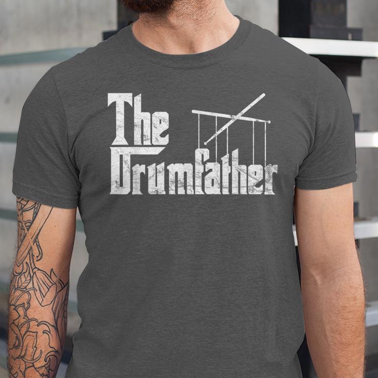 Drummer Humor The Drumfather Drum Kit Unisex Jersey T-Shirt Drummer Humor The Drumfather Drum Kit Unisex Jersey T-Shirt