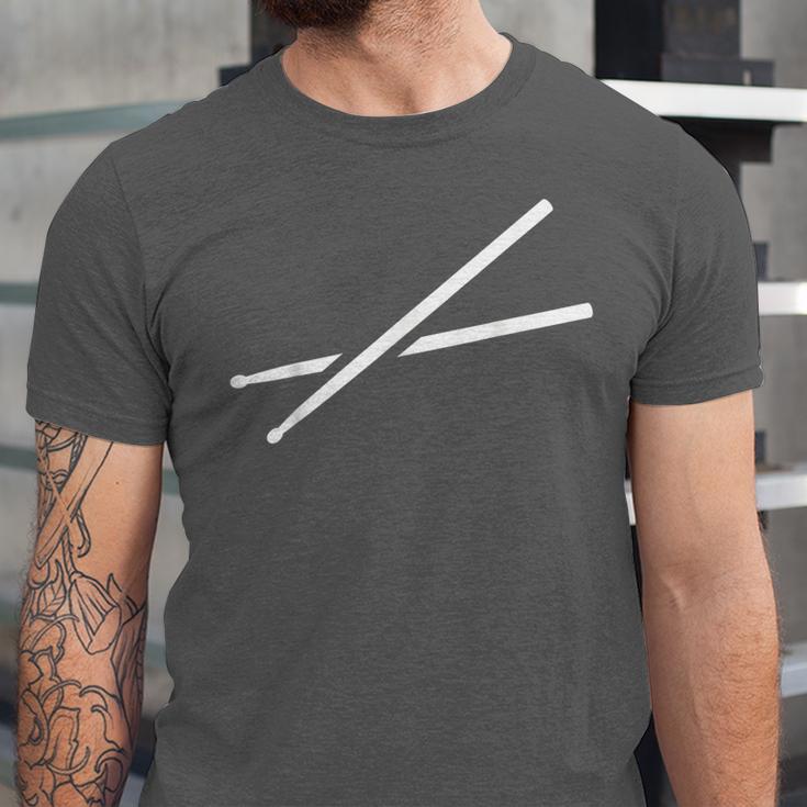Drumsticks Drum Kit Unisex Jersey T-Shirt Drumsticks Drum Kit Unisex Jersey T-Shirt