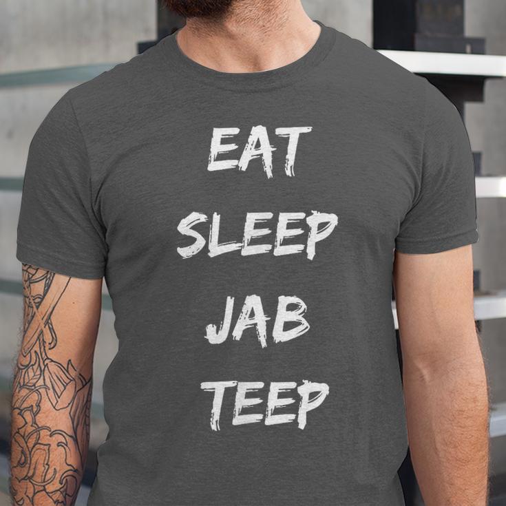 Eat Sleep Jab Teep Rep Muay Thai Unisex Jersey T-Shirt