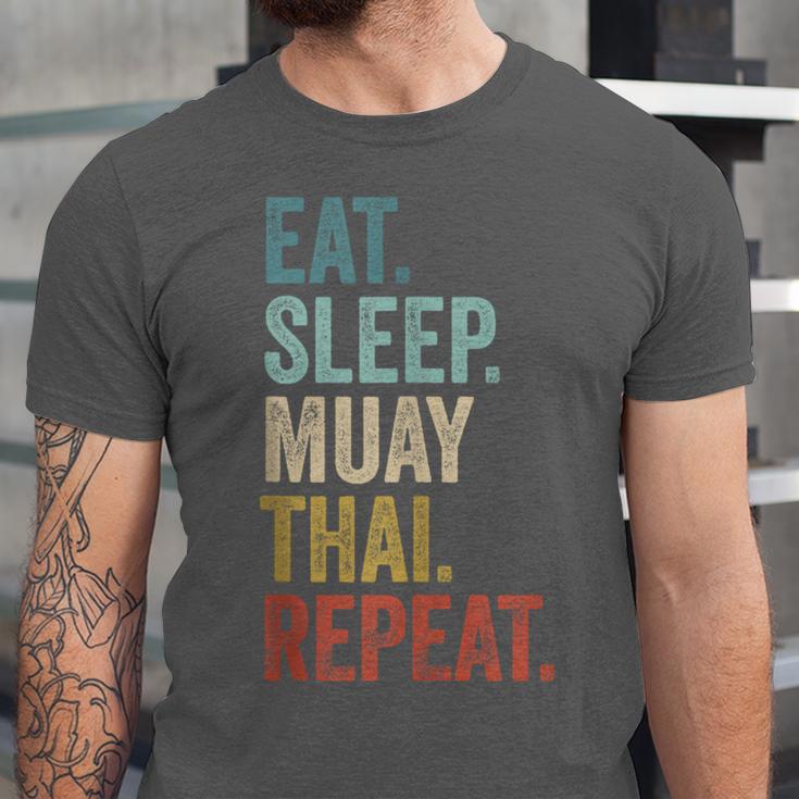 Eat Sleep Muay Thai Repeat Thai Boxing Unisex Jersey T-Shirt