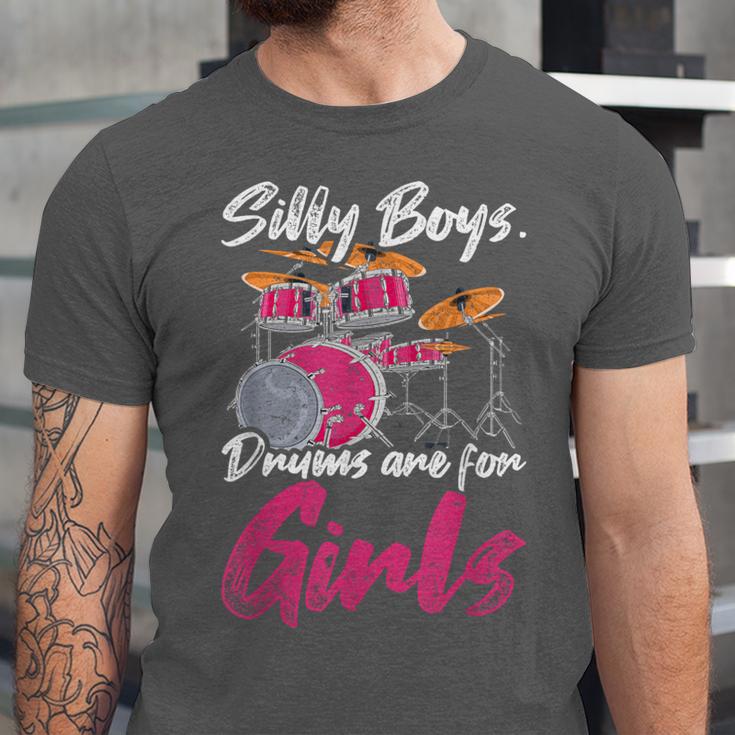 Girls Boys Kids Drummer Drum Kit Unisex Jersey T-Shirt Girls Boys Kids Drummer Drum Kit Unisex Jersey T-Shirt
