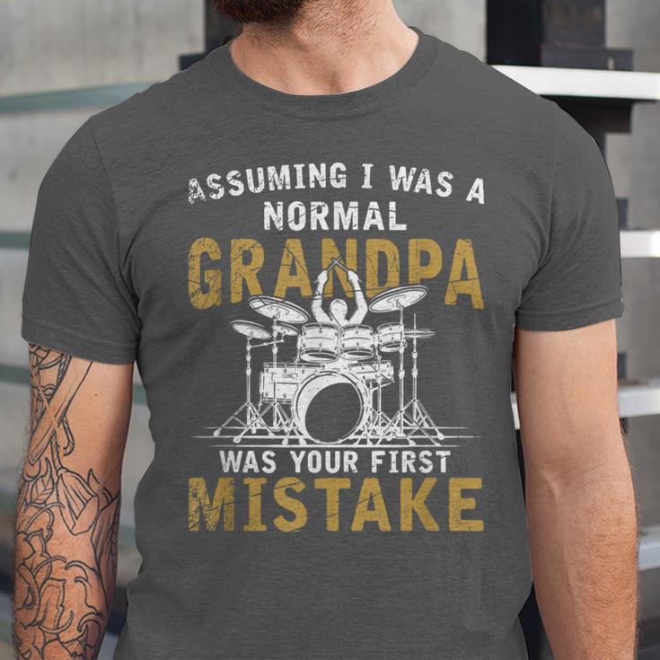Grandpa Drummer Father's Day Drum Kit Unisex Jersey T-Shirt Grandpa Drummer Father's Day Drum Kit Unisex Jersey T-Shirt