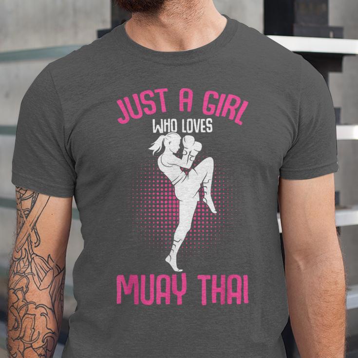 Just a Girl Who Loves Muay Thai Kids Girls Unisex Jersey T-Shirt Just a Girl Who Loves Muay Thai Kids Girls Unisex Jersey T-Shirt