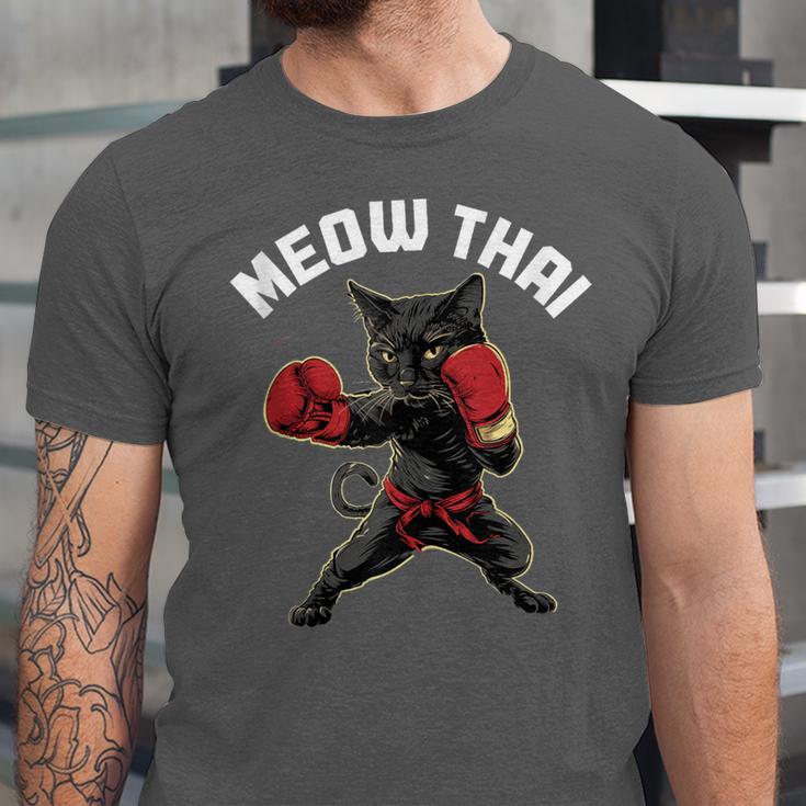 Meow Thai Muay Thai Boxing Cat Martial Arts MMA Boxer Unisex Jersey T-Shirt
