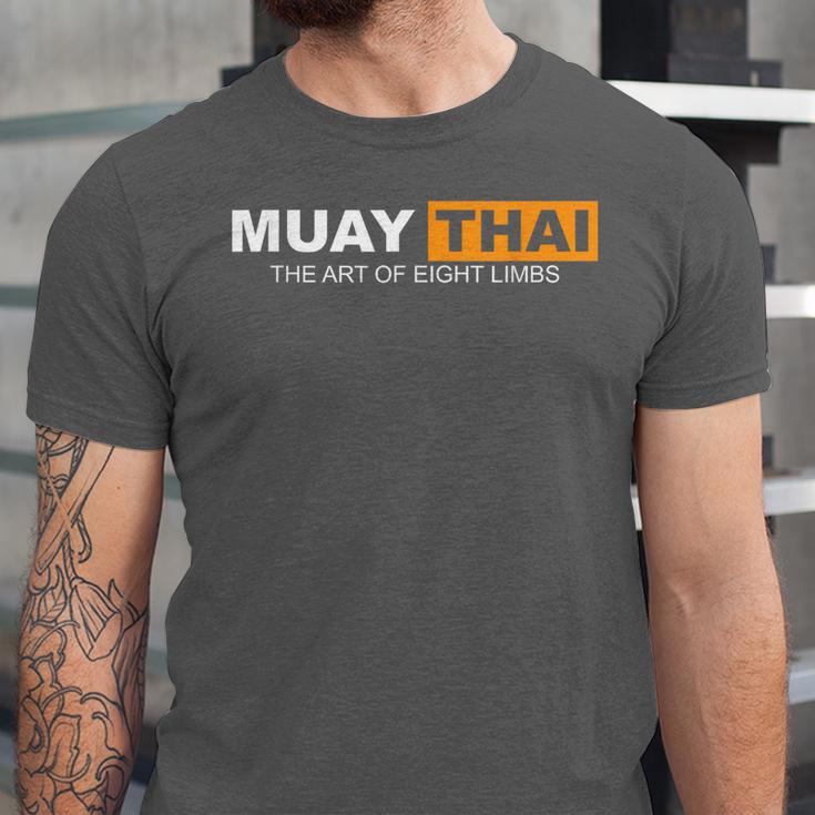 Muay Thai The Art Of Eight Limbs Kickboxing And MMA Fighter Unisex Jersey T-Shirt