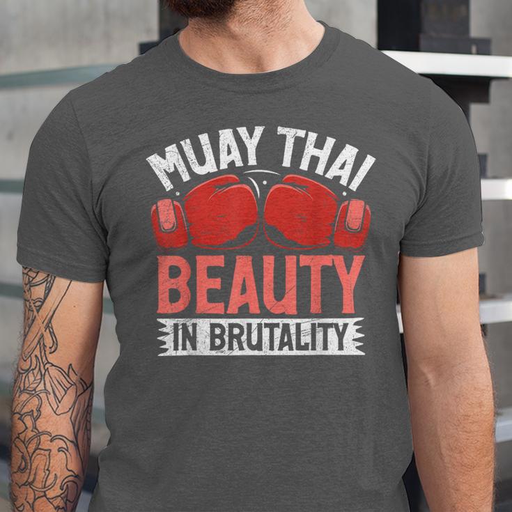 Muay Thai Beauty In Brutality Muay Thai Unisex Jersey T-Shirt