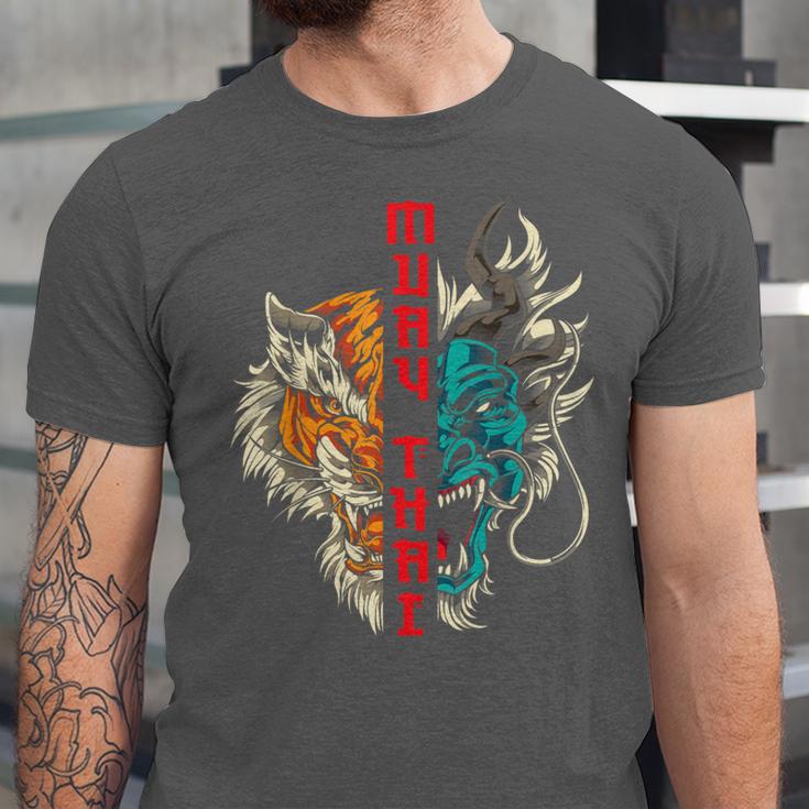 Muay Thai Thai Boxing Dragon Tiger Unisex Jersey T-Shirt Muay Thai Thai Boxing Dragon Tiger Unisex Jersey T-Shirt