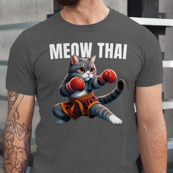 Muay Thai Cat Meow Thai Boxing Martial Art Kids Unisex Jersey T-Shirt