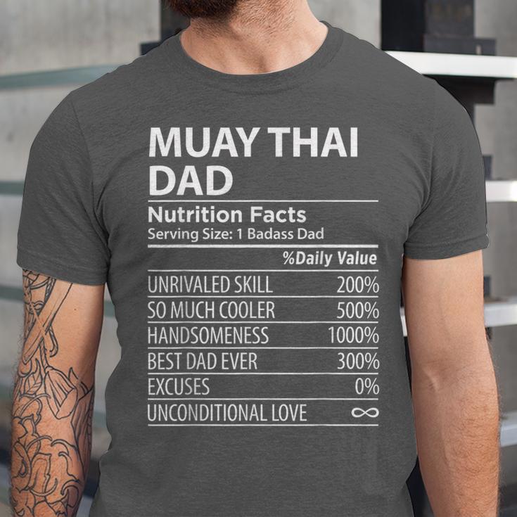 Muay Thai Dad Nutrition Facts Muay Thai Dad Unisex Jersey T-Shirt