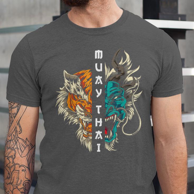 Muay Thai Dragon Tiger Unisex Jersey T-Shirt Muay Thai Dragon Tiger Unisex Jersey T-Shirt