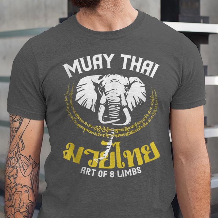 Muay Thai Elephant Martial Arts Thai Boxing Coach Lover Unisex Jersey T-Shirt