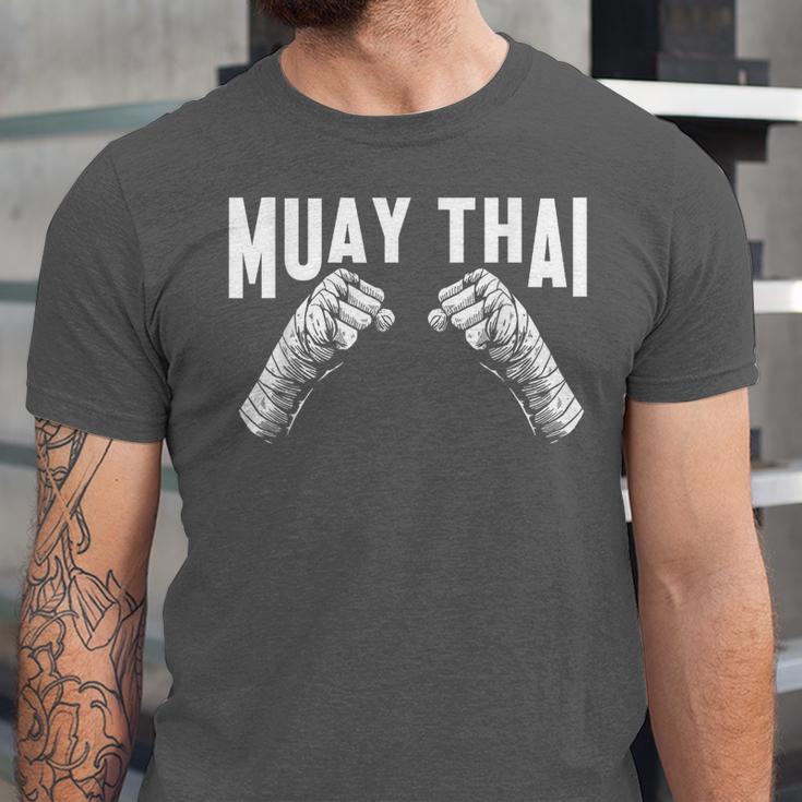 Muay Thai Fighter Fists MMA Club Martial Arts Fighting Coach Unisex Jersey T-Shirt