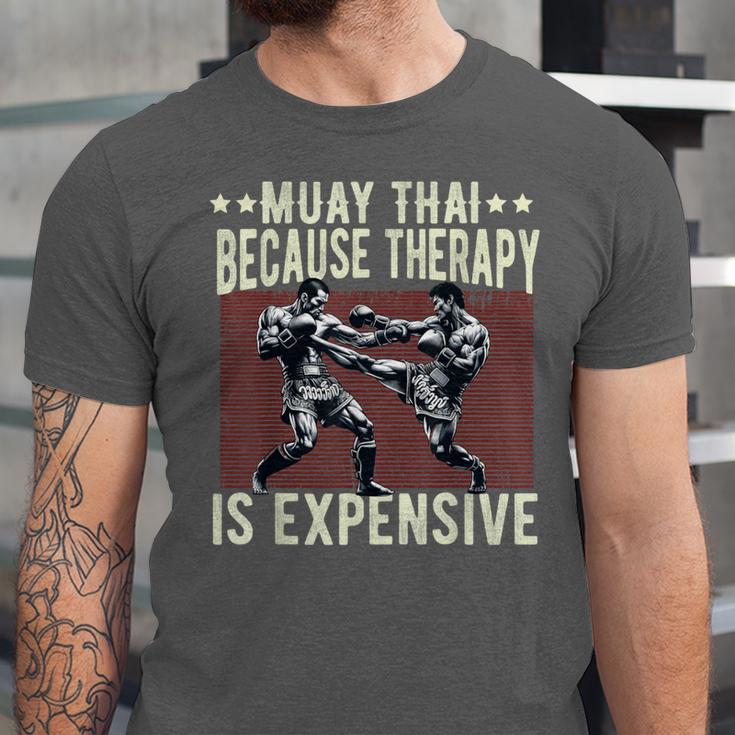 Muay Thai Fighter For Men Dad Boys Thai Kickboxing Fighting Unisex Jersey T-Shirt
