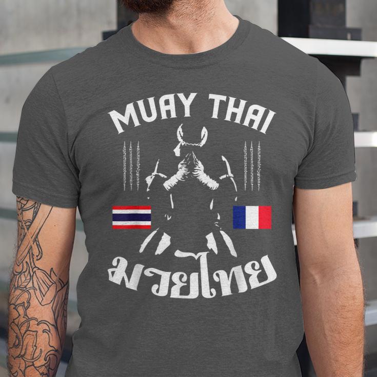 Muay Thai France French Flag Martial Arts Thai Boxing Coach Unisex Jersey T-Shirt Muay Thai France French Flag Martial Arts Thai Boxing Coach Unisex Jersey T-Shirt
