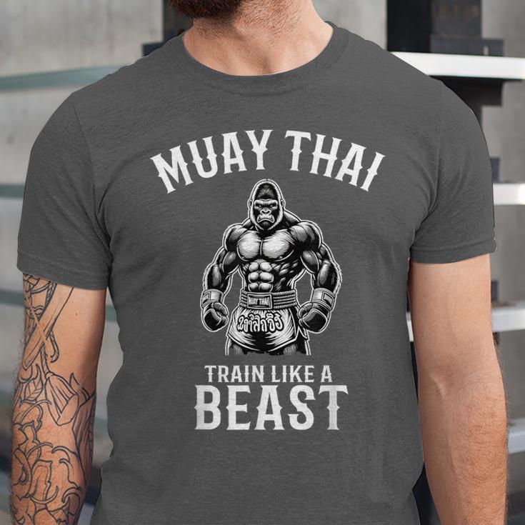 Muay Thai Gorilla Kickboxing And Gorilla Thai Boxing Unisex Jersey T-Shirt Muay Thai Gorilla Kickboxing And Gorilla Thai Boxing Unisex Jersey T-Shirt