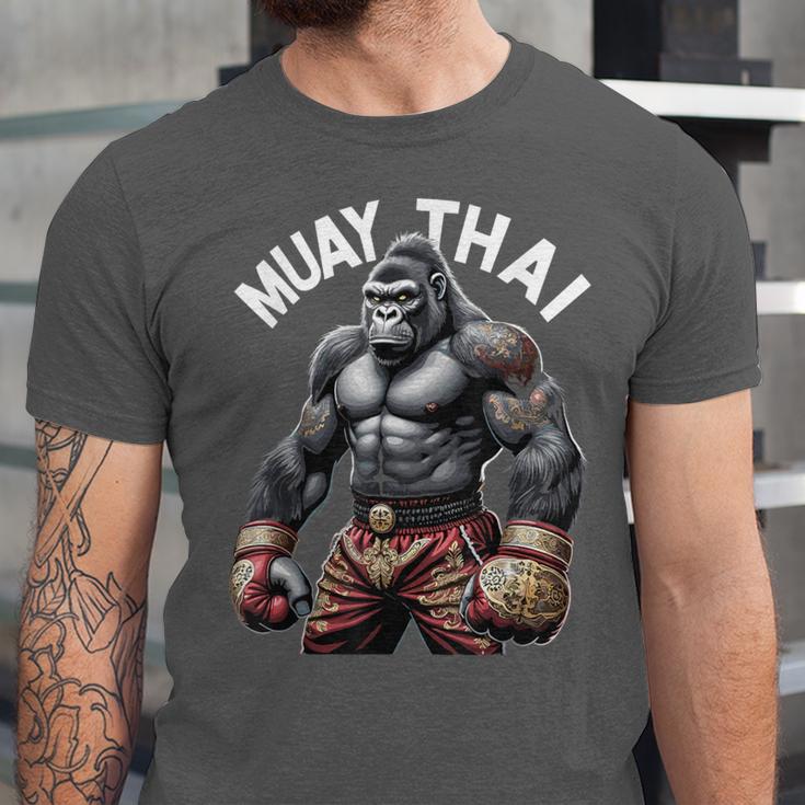 Muay Thai Gorilla Strength Power Fighter Unisex Jersey T-Shirt