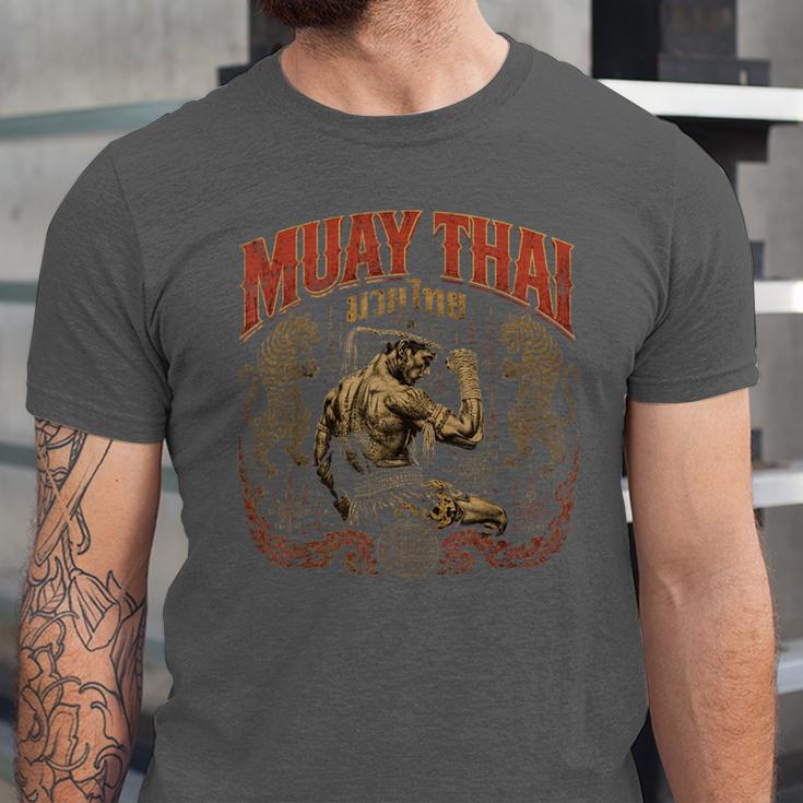 Muay Thai Grandpa Vintage Thai Boxing Fighter Art Unisex Jersey T-Shirt Muay Thai Grandpa Vintage Thai Boxing Fighter Art Unisex Jersey T-Shirt