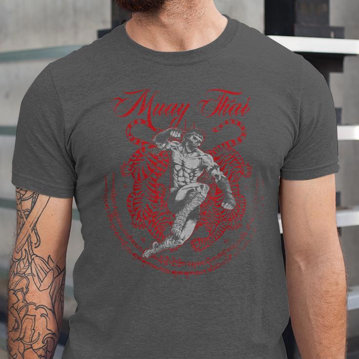 Muay Thai Kickboxing Martial Art Fighter Thai Boxing Unisex Jersey T-Shirt