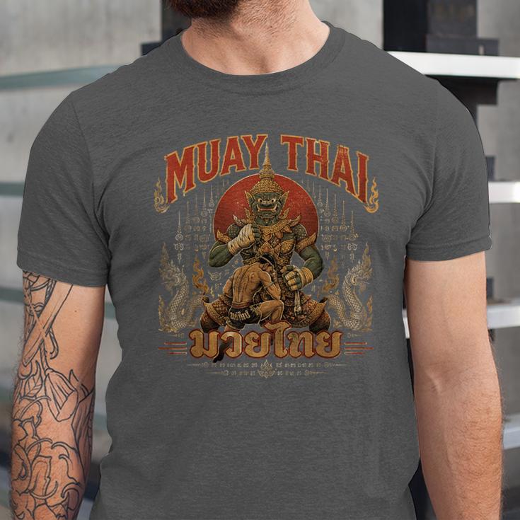 Muay Thai Life Vintage Thai Boxing Nak Muay Thai Giant Unisex Jersey T-Shirt Muay Thai Life Vintage Thai Boxing Nak Muay Thai Giant Unisex Jersey T-Shirt