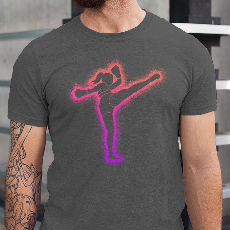 Muay Thai Martial Arts Kickboxer Women Girls Kickboxing Unisex Jersey T-Shirt
