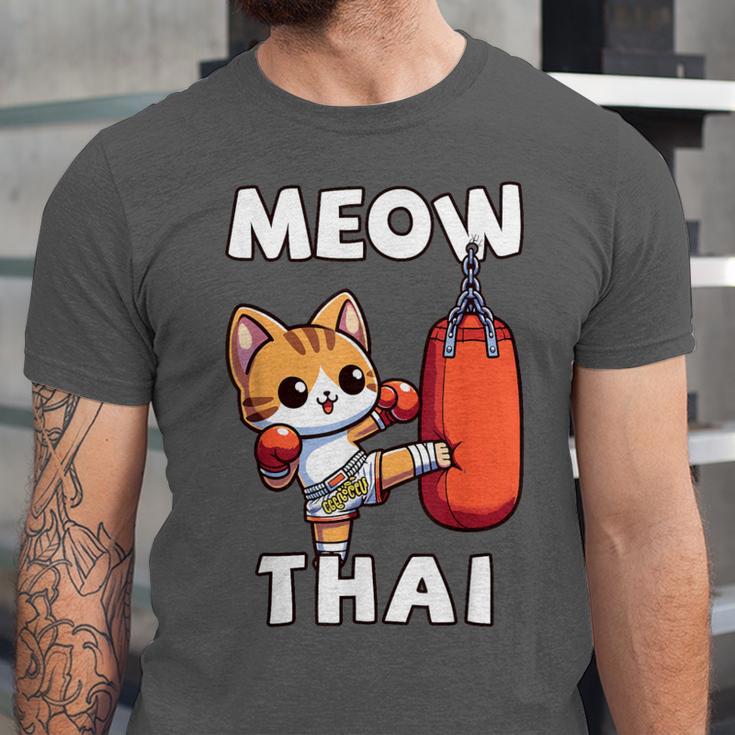 Muay Thai Meow Thai Thai Boxing For Boys Muay Thai Cat Unisex Jersey T-Shirt