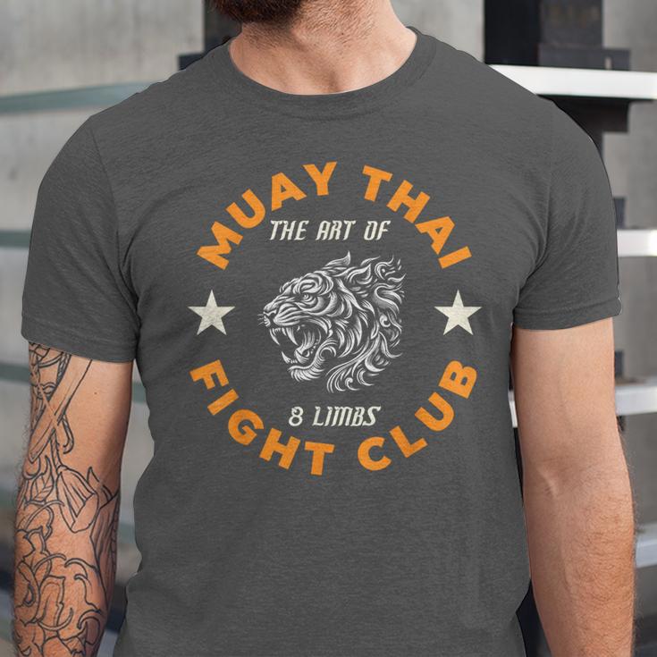 Muay Thai MMA Fight Tattoo Tiger Art Of 8 Limbs Kickboxing Unisex Jersey T-Shirt
