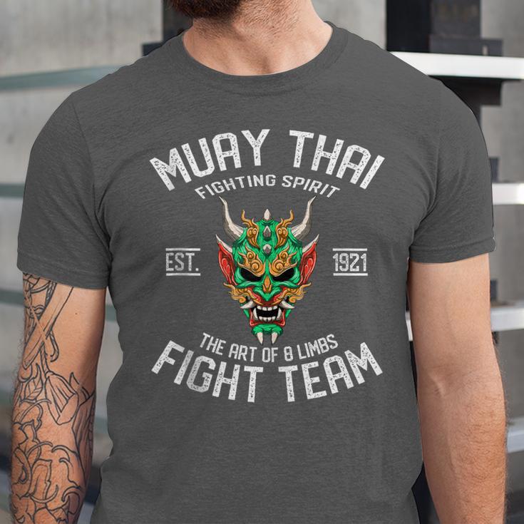 Muay Thai Oni Fight Team Kickboxing Unisex Jersey T-Shirt