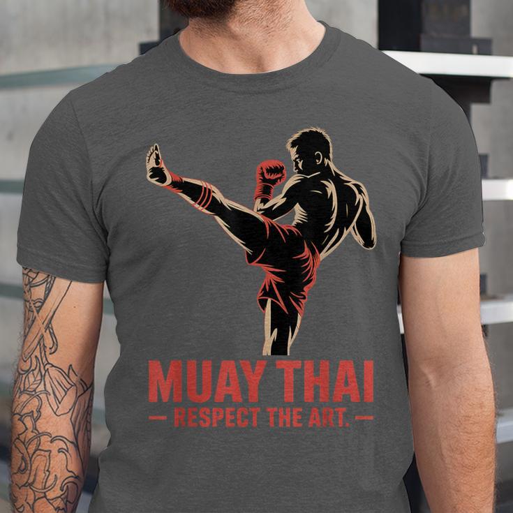 Muay Thai Respect The Art Martial Arts Kickboxing MMA Unisex Jersey T-Shirt Muay Thai Respect The Art Martial Arts Kickboxing MMA Unisex Jersey T-Shirt