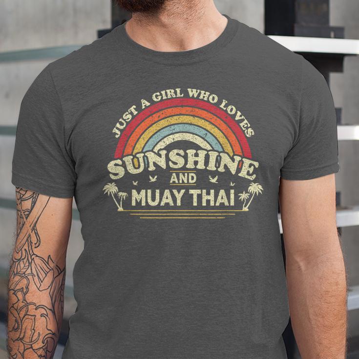 Muay Thai Shirt A Girl Who Loves Sunshine And Muay Thai Unisex Jersey T-Shirt Muay Thai Shirt A Girl Who Loves Sunshine And Muay Thai Unisex Jersey T-Shirt