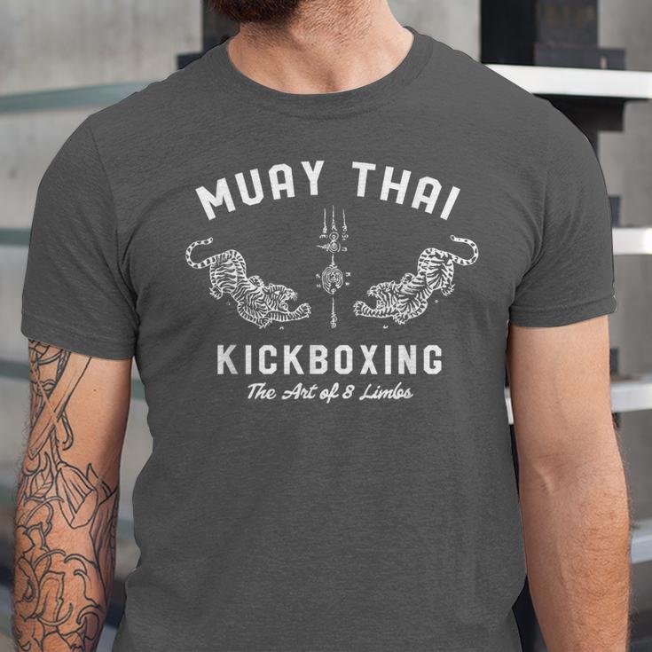 Muay Thai Twin Tigers MMA Warrior Fight Shirt Unisex Jersey T-Shirt