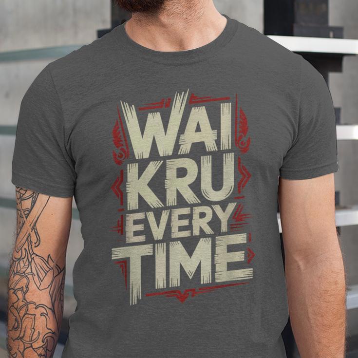 Muay Thai Wai Kru Respect Ritual Ceremony Fighter Identity Unisex Jersey T-Shirt