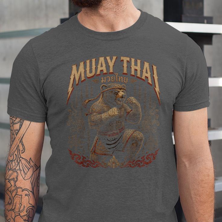 Retro Nak Muay Muay Thai Fighter Thai Boxing Gym Bear Unisex Jersey T-Shirt Retro Nak Muay Muay Thai Fighter Thai Boxing Gym Bear Unisex Jersey T-Shirt